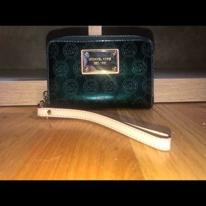 Michael Kors Green Patent Leather Wallet